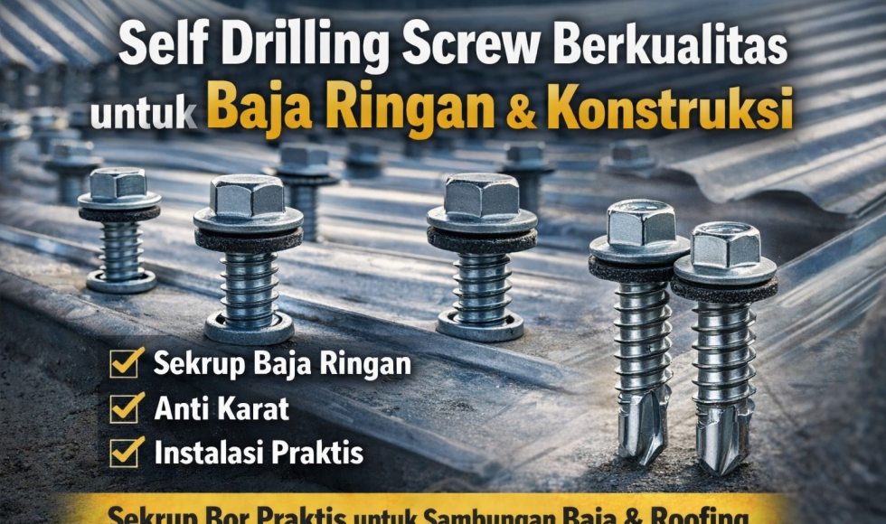Self Drilling Screw, Bolt, Nut, Bolt & nut, Mur, Baut, Baut dan Mur, Harga Sekrup, Skrup, roofing screw, hex head, steel fastening