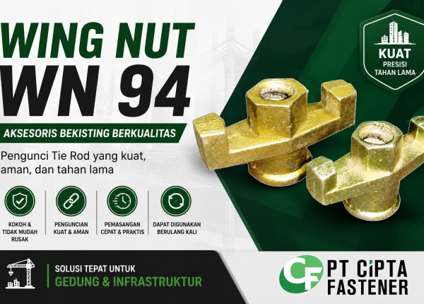 Wing Nut WN 94 untuk sistem bekisting beton,